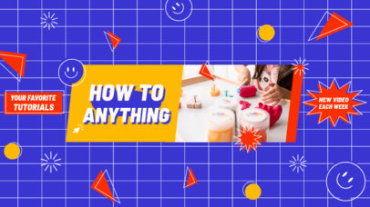 YouTube Banner Maker for a DIY Vlog Featuring Colorful Shapes 5163A-el1