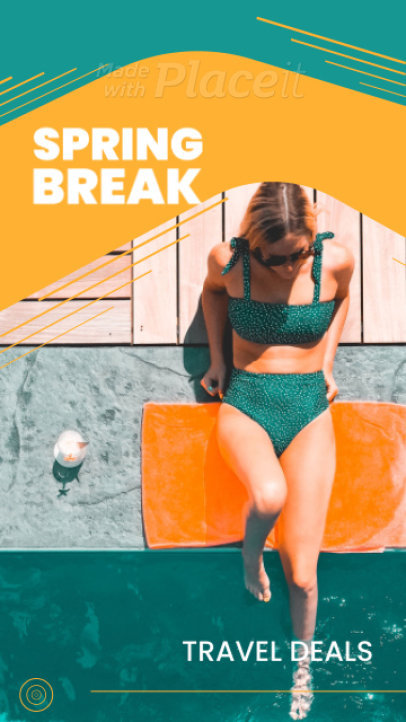 Instagram Story Video Template for Spring Break Travel Deals with Animated Graphics