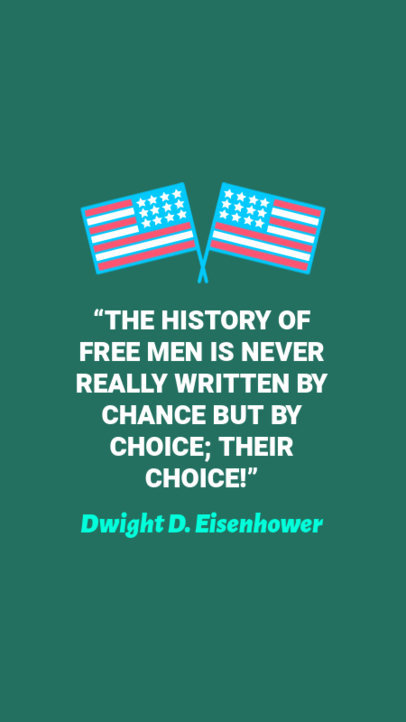 Instagram Story Maker Featuring a Patriotic Theme and Two American Flags Illustrations