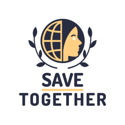 NGO-Themed Logo Generator Featuring a Human Face Graphic