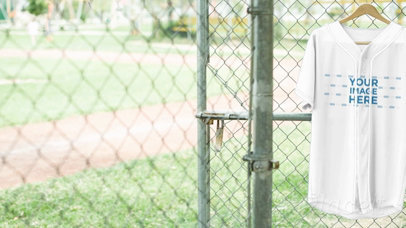 Baseball Uniform Builder - Jersey Video on a Hanger at the Field