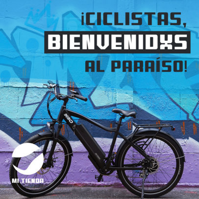 Instagram Post Generator Featuring a Photograph of a Bike 5140e