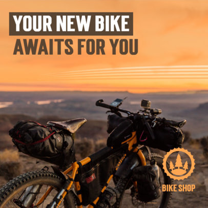 Instagram Post Creator Featuring an Ad for Bikers