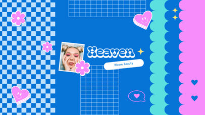 Retro-Styled YouTube Cover Generator for a Beauty and Makeup Channel Featuring Heart Stickers 5167b-el1