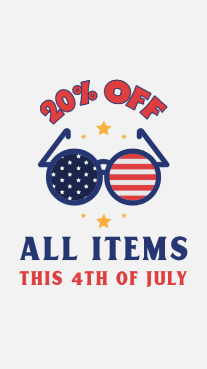 Instagram Story Generator Featuring a 4th of July Discount Promo
