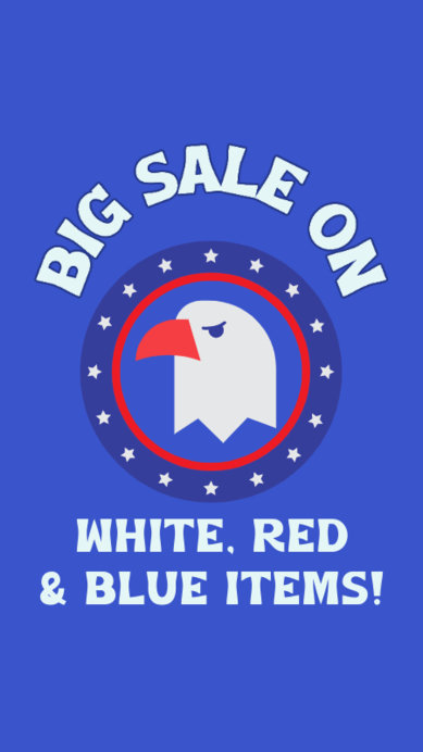 Instagram Story Template for a USA Independence Day Sale