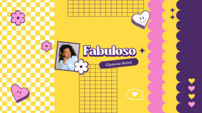 YouTube Cover Generator for a Fashion-Themed Channel Featuring a Retro Vibe 5167f-el1