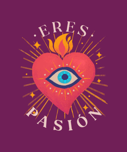 Feast of the Sacred Heart-Themed T-Shirt Design Creator with an Illustrated Heart