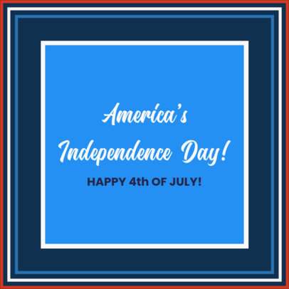 Instagram Post Generator with a Minimalist Design for the 4th of July