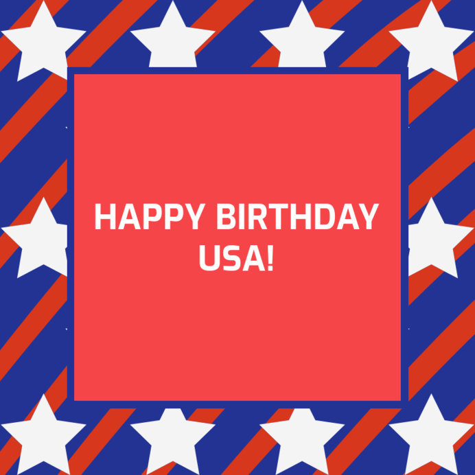 Instagram Post Maker Featuring a Star Background Pattern for the 4th of July