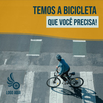 Promo-Themed Instagram Post Maker Featuring an Ad for a Biking Shop 5140d