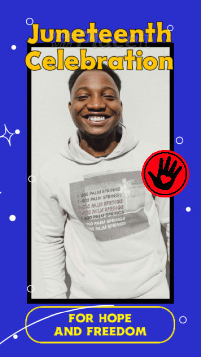 Instagram Story Video Maker for a Juneteenth Celebration with Animated Graphics