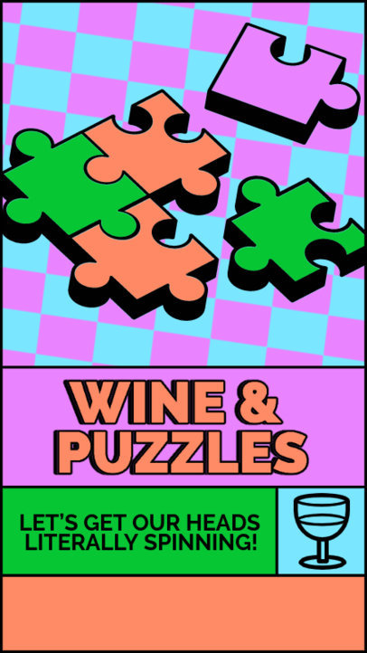 Instagram Story Design Template to Promote a Fun Game Night 5157