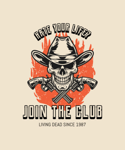 T-Shirt Design Maker Featuring Aggressive Skull Illustrations