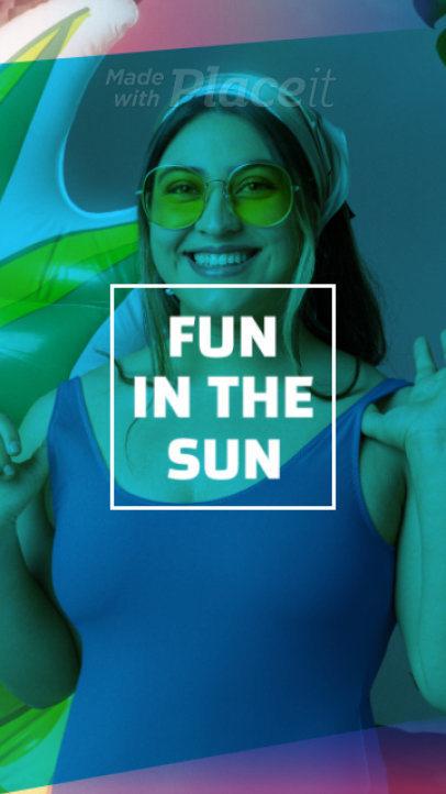 Instagram Story Video Maker for a Spring Break-Themed Sale for a Swimsuits Store