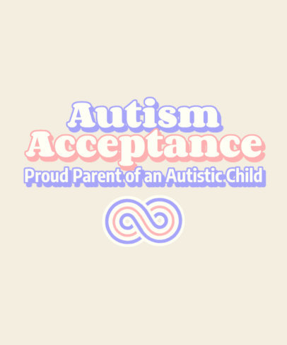 Retro T-Shirt Design Creator with a Quote to Support Autism Acceptance