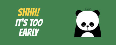 Mug Design Template Featuring a Sleepy Panda Illustration with a Quote