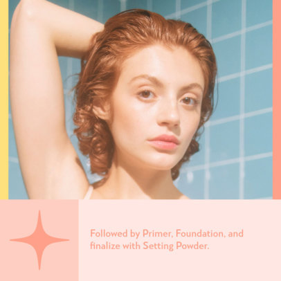 Carousel-Themed Instagram Post Generator Featuring a Final Step for Facial Makeup Routine