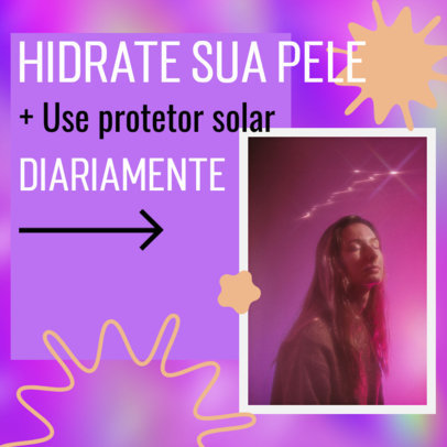 Instagram Post Creator Featuring a Skincare Tip