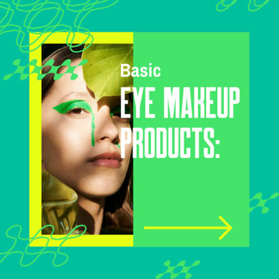Makeup-Themed Instagram Post Maker Featuring Basic Eye Products