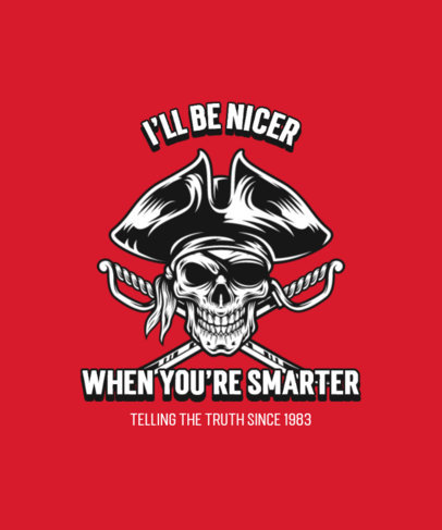 T-Shirt Design Creator with a Pirate Skull Illustration
