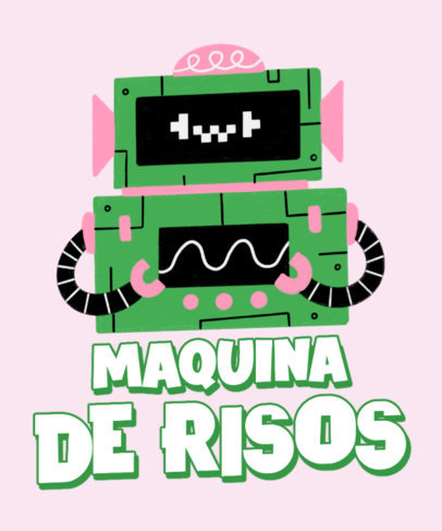 Kids T-Shirt Design Generator with a Friendly Robot Cartoon 