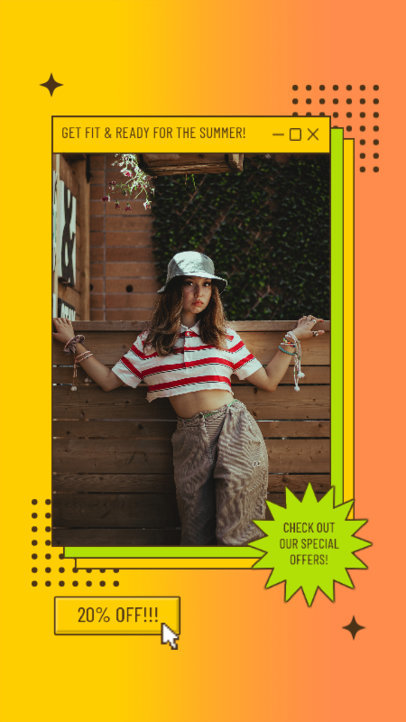 Fashion-Themed Instagram Story Generator to Promote Summer Discounts