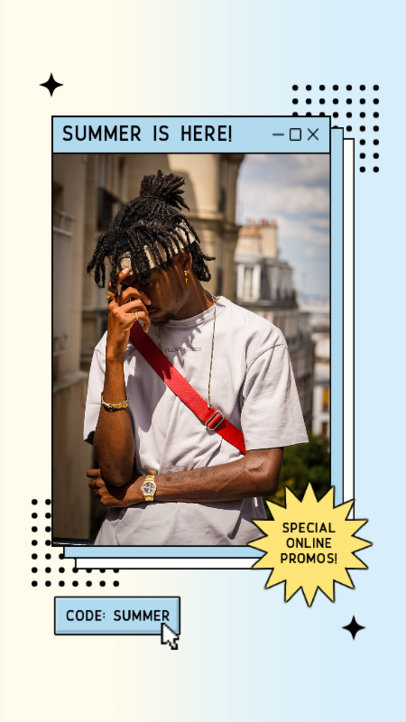 Instagram Story Creator With a Gradient Style Featuring a Summer Fashion Sale