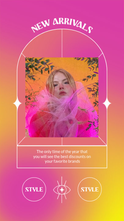 Instagram Story Maker Featuring a Gradient Style and a Fashion Theme