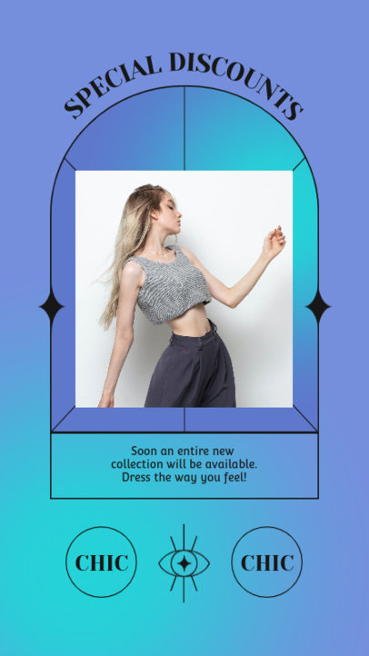 Instagram Story Generator to Promote Special Discounts for a Fashion Store