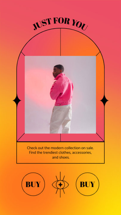 Trendy Instagram Story Generator Featuring a Fashion Theme and a Gradient Style