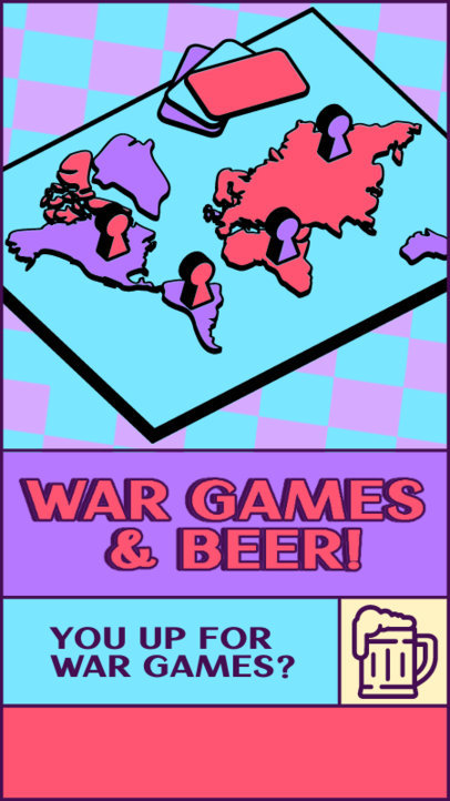 War Games-Themed Instagram Story Maker for a Bar 5157A