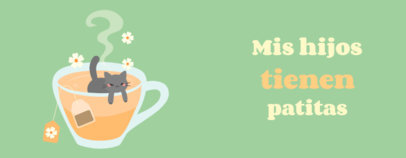 Coffee Mug Design Maker with an Illustration of a Kitty in a Tea Cup