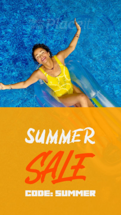 Instagram Story Video Creator Featuring a Summer Sale Promo Code