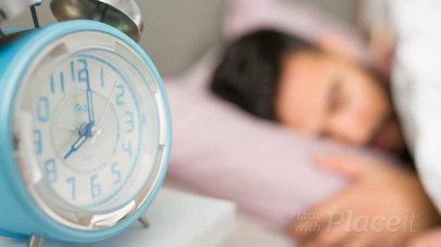 Hipster Dude Wakes up from His Bed with a Framed Art Print on Top Mockup Video