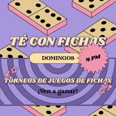 Fun Instagram Post Creator to Promote a Board Game Tournament 5156b