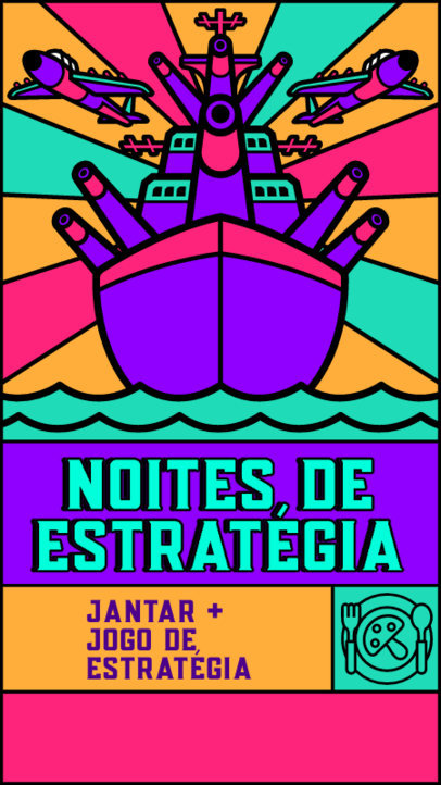 Instagram Story Generator for a Board Game Cafe Featuring a Ship Illustration 5158b