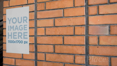 Poster Video on a Bricks Wall