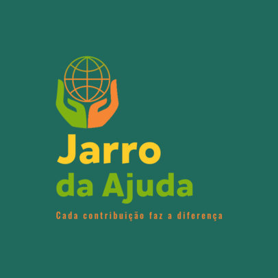 Online Logo Template Featuring Hands Graphics for an International Fundraiser