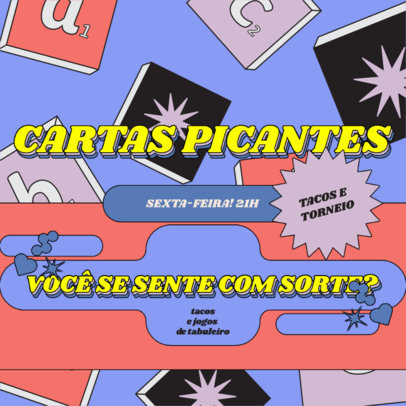 Instagram Post Creator for a Board Game Night Event 5155f