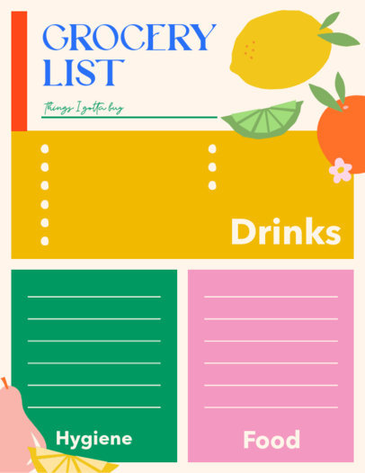 Notebook Planner Template Featuring Colorful Blocks 4670