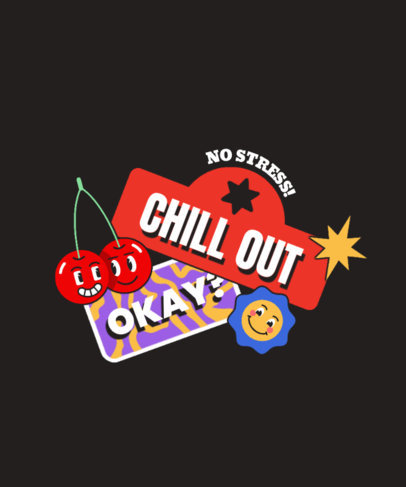Sticker-Themed T-Shirt Design Maker Featuring a Positive Message