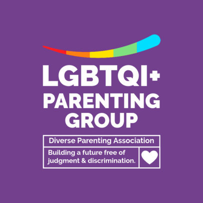 Minimalistic Logo Maker for LGBTQ+ Parenting Groups