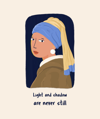 Tote Bag Design Template Featuring Reinterpretations of Classical Paintings