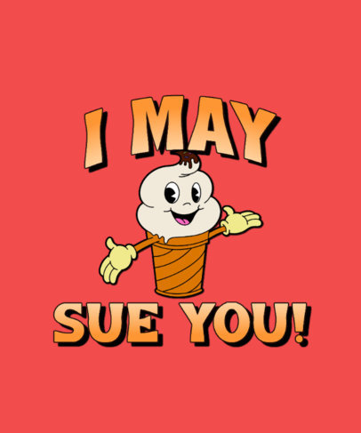 Fun T-Shirt Design Maker with a Legal-Themed Quote