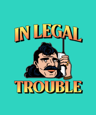 Illustrated T-Shirt Design Template Inspired by Better Call Saul 3241k-4681