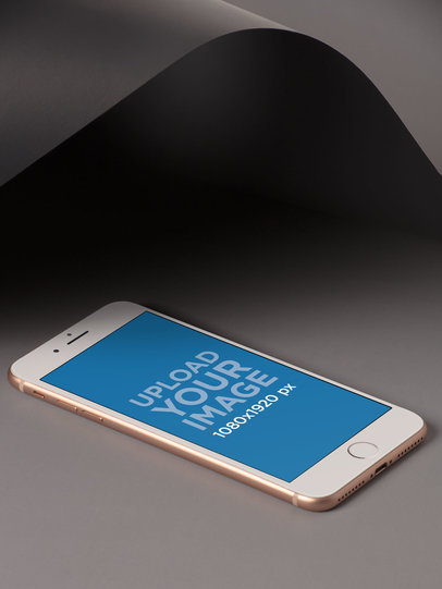 iPhone 7 Mockup Modern Gray Black Background a19240