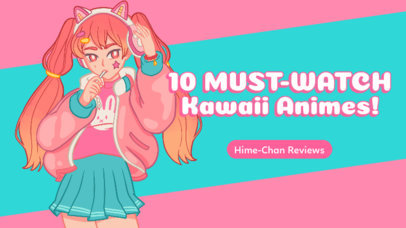 Kawaii-Themed YouTube Thumbnail Design Maker for Anime Enthusiasts