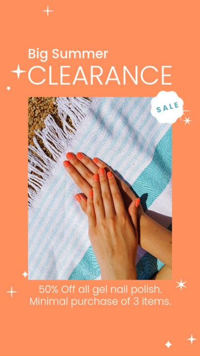 Summer-Themed Instagram Story Maker for a Discount on Nail Polish 4432h-4451