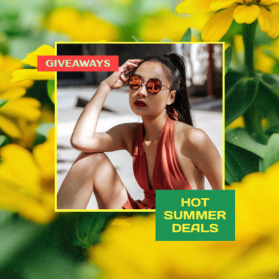 Fashionable Instagram Post Maker for Hot Summer Deals 2309k-4451